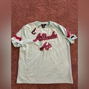 Pro Standard Men's Atlanta Braves MLB Confetti Short Sleeve-Mint NWT 2XL